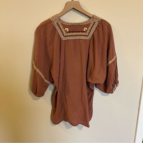 Max Studio Boho Printed Top - Picture 4 of 11